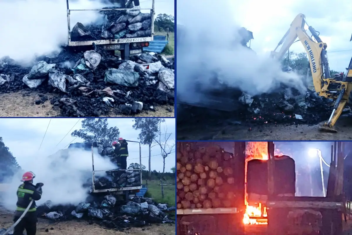 Incendio de acopado en Colonia Ayuí - Diario El Enfoque